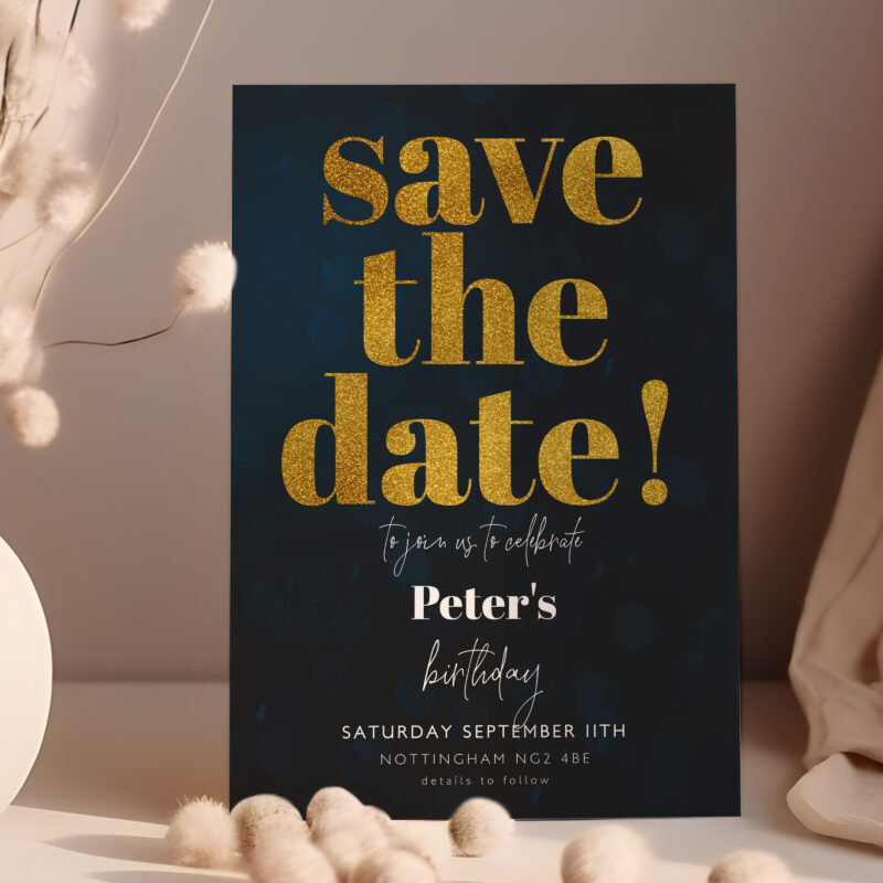 gold save the date 62