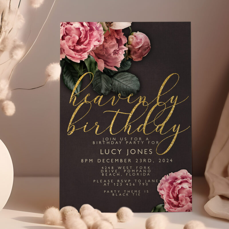 Heavenly Birthday Invitation Birthday Invitations Heavenly Birthday Invitation Birthday Invitations