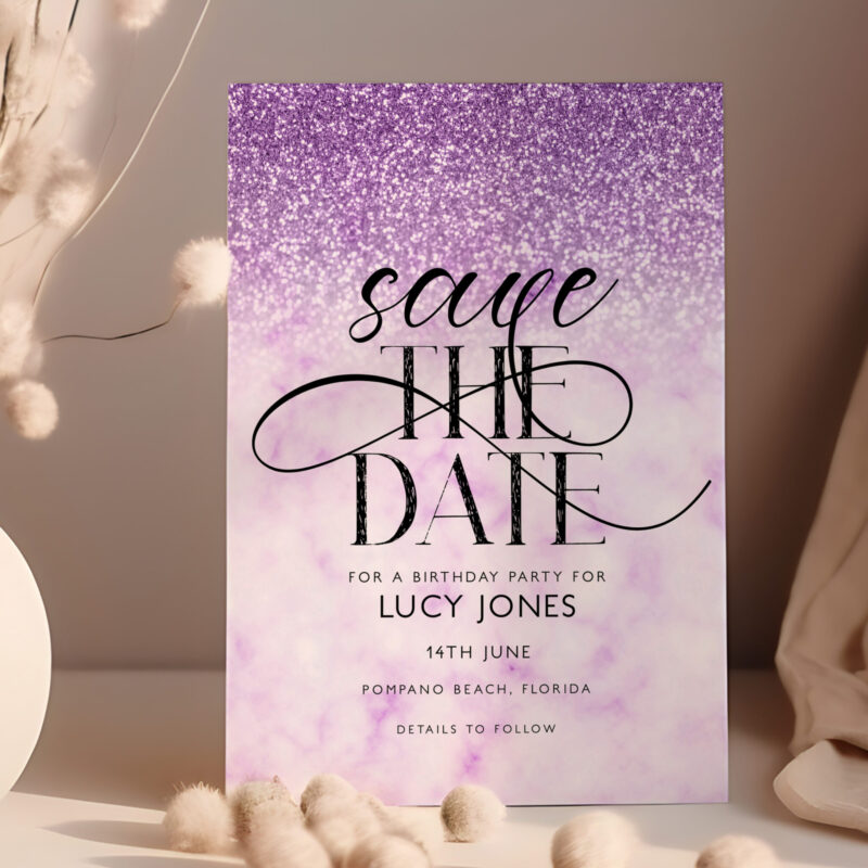 save the date purple 66