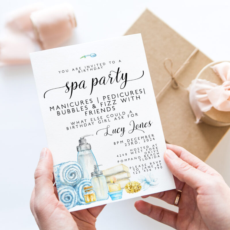 spa day invitation 129