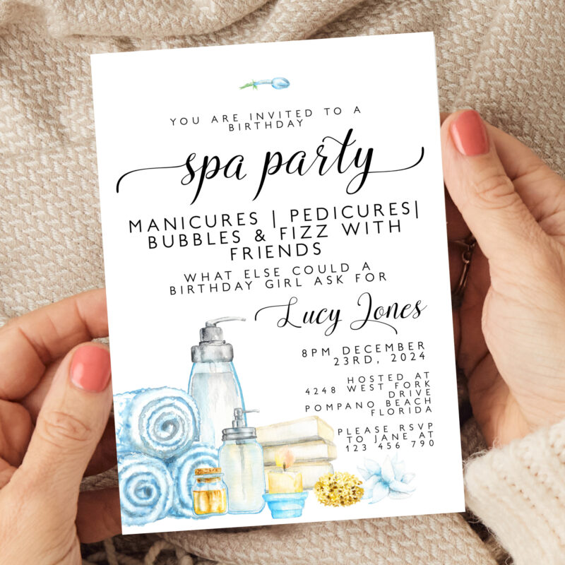 spa day invitation 174