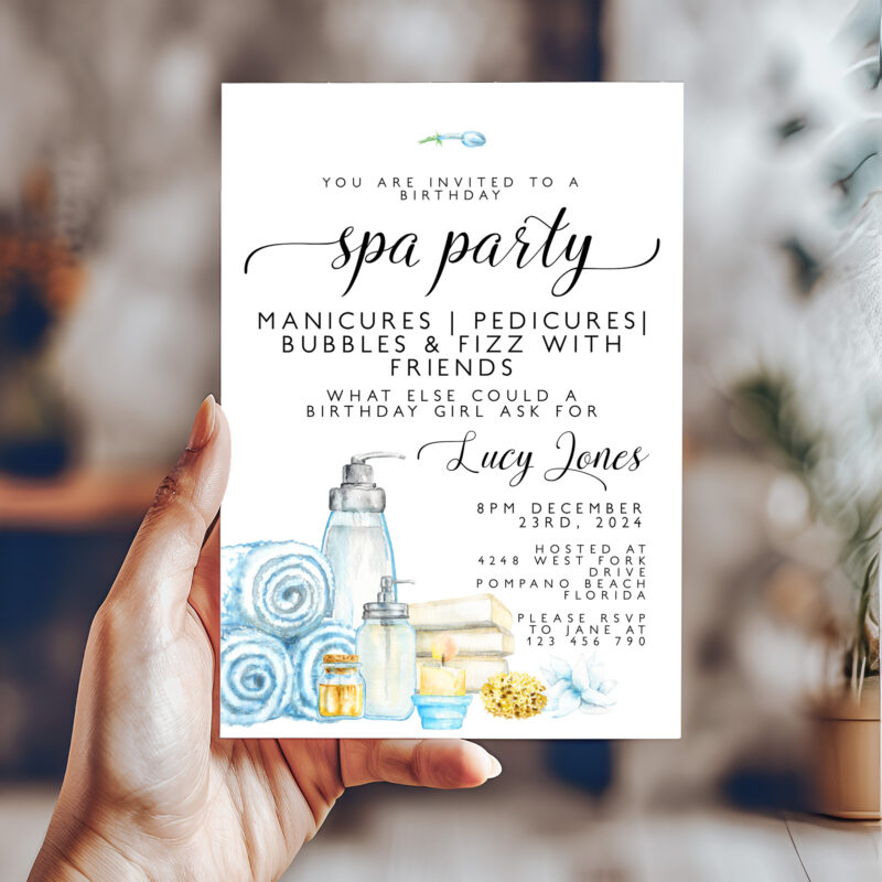 spa day invitation 219