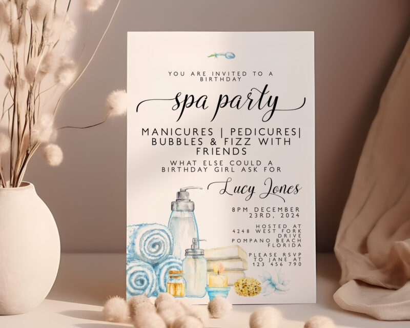 spa day invitation 264