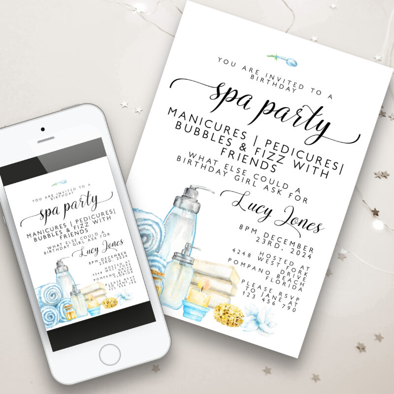 spa day invitation 309