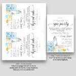 spa day invitation 354