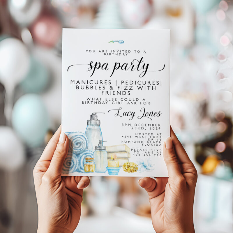 spa day invitation 84