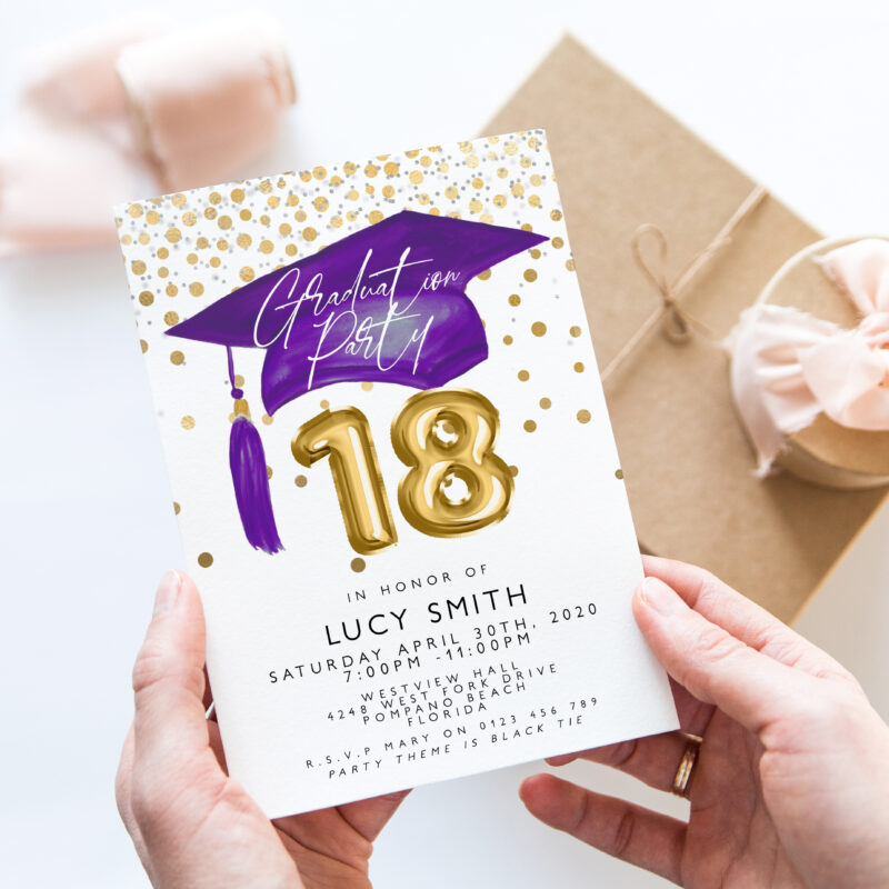 graduation 18 purple 29