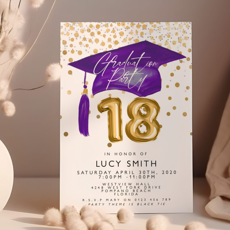 graduation 18 purple 62