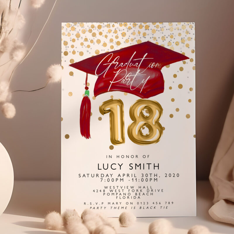 graduation 18 red 63