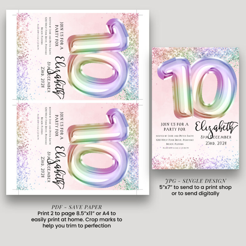 pastel rainbow invite 231