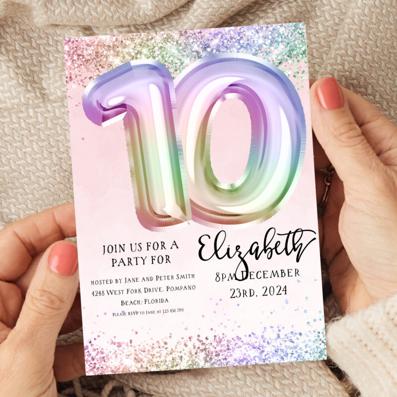 pastel rainbow invite 96