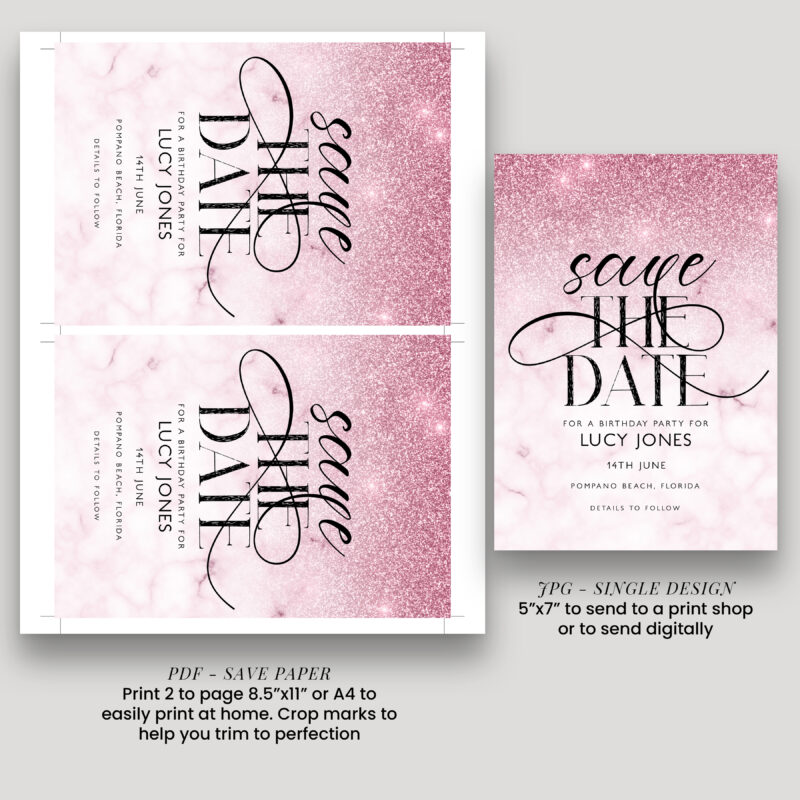 pink save the date 85