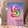 rainbow numbers pink 5 153