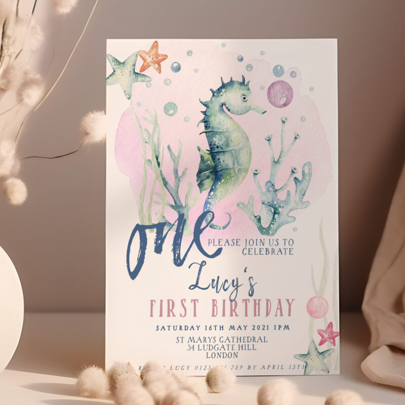sea horse pink one L 157