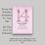 14th birthday invitation 1