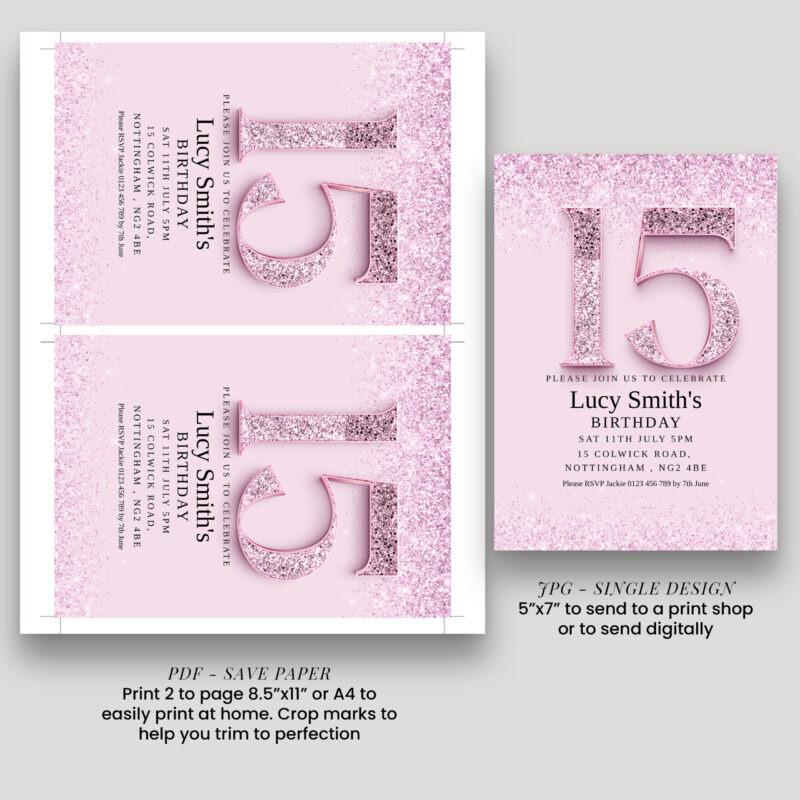 15th birthday invitation 7