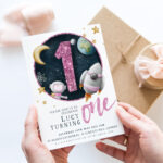 1st space birthday invite 1