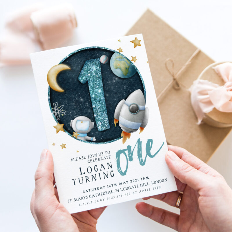 1st space birthday invite 7