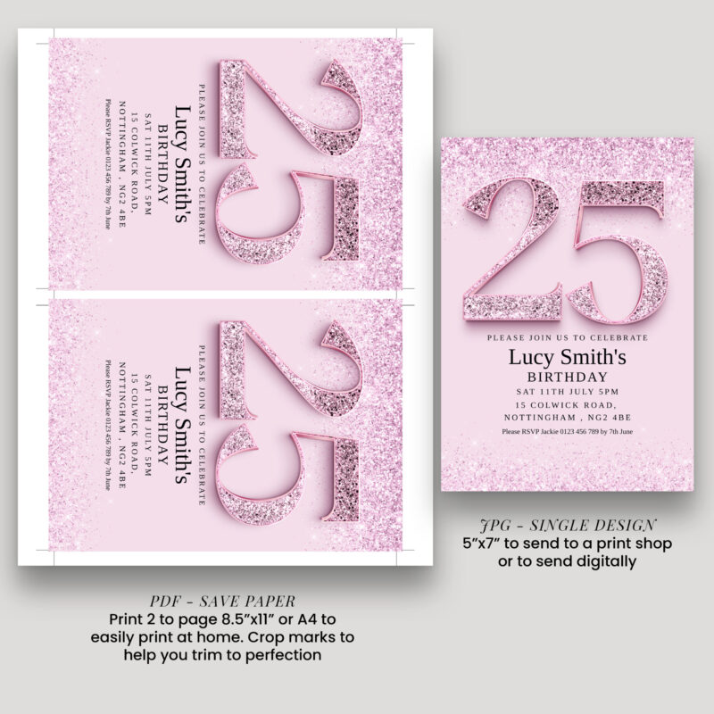 25th birthday invitation 5
