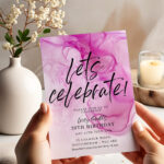 pink invitation