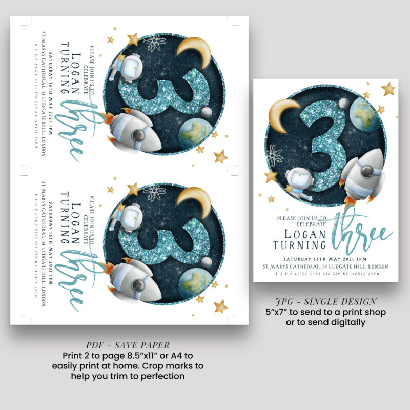 3rd blue space birthday invite 4