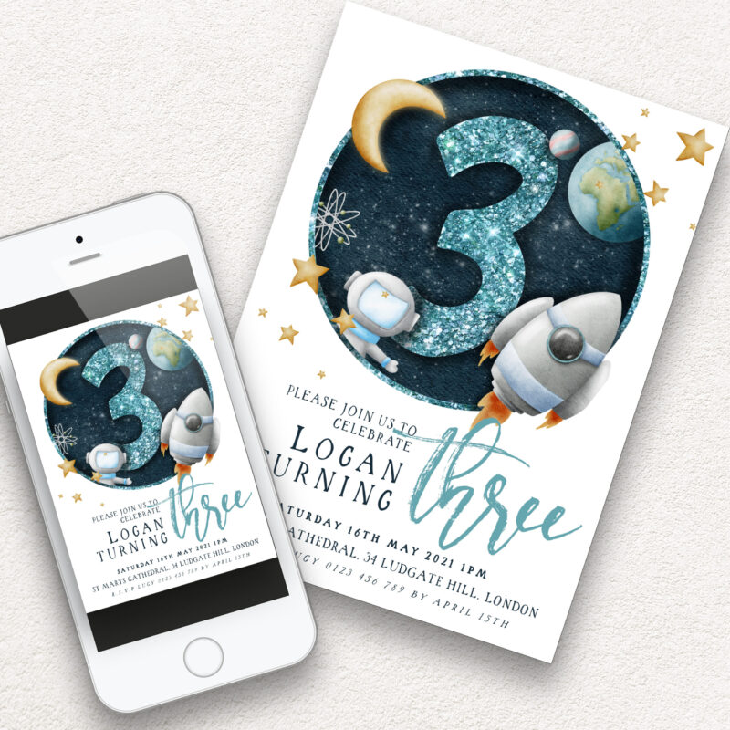3rd blue space birthday invite 5