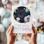 save the date Space Birthday 1
