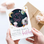 save the date Space Birthday 2