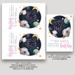 save the date Space Birthday 4