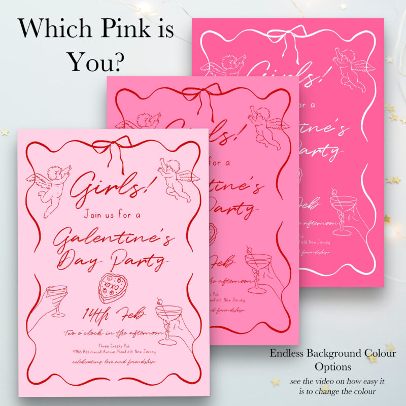 different colours invite