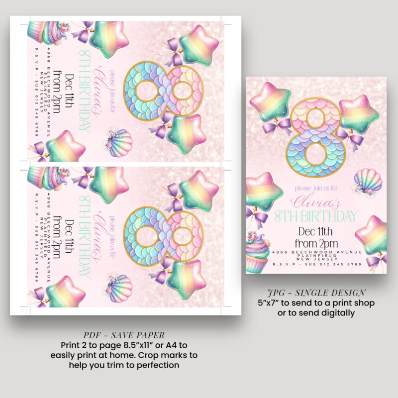mermaid birthday 8 65