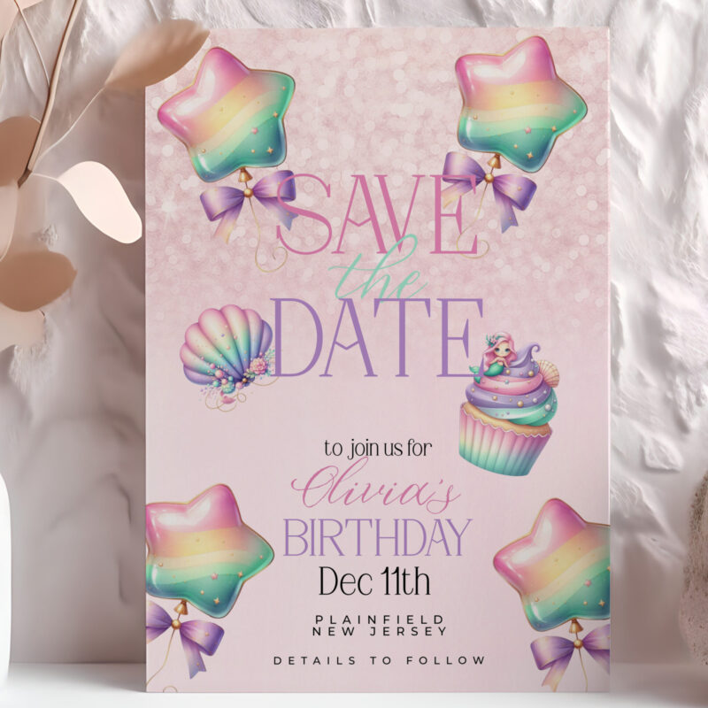 mermaid save the date 18