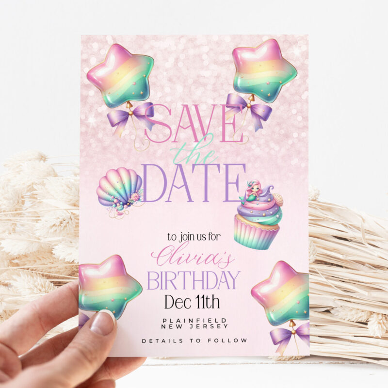 mermaid save the date 50