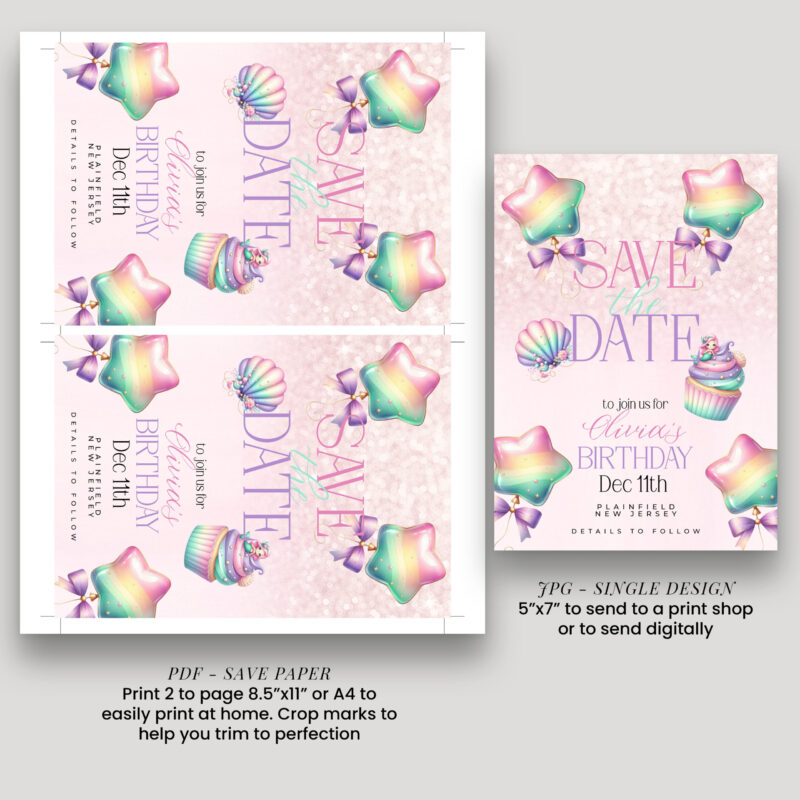 mermaid save the date 66