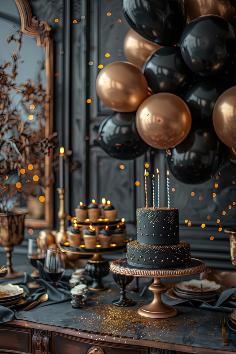 How to Throw a Stylish Black and Gold Birthday Party for Him