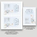 blue one silly goose invite 1