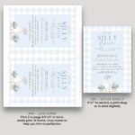 silly goose blue baby shower invite2