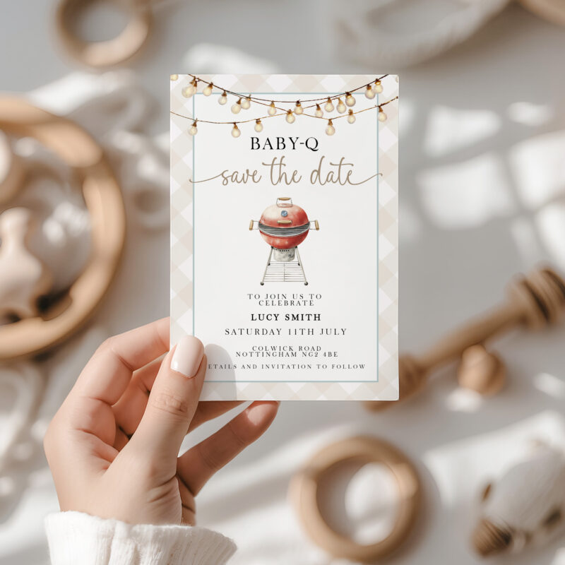 Baby-Q Save the Date Invitation Save The Date