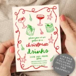 doodle christmas red green 7